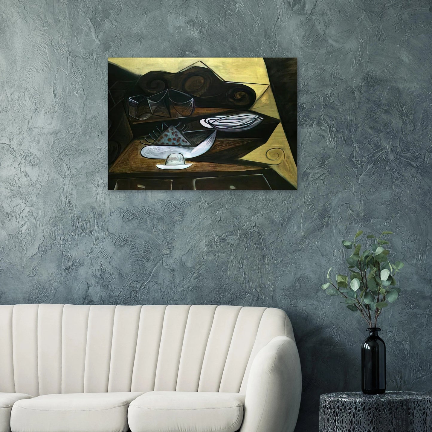 The Buffet Catalan - Pablo Picasso Brushed Aluminum Print - 70x100 cm / 28x40 inches | Pablo Picasso Aluminum Print | Pablo Picasso Prints