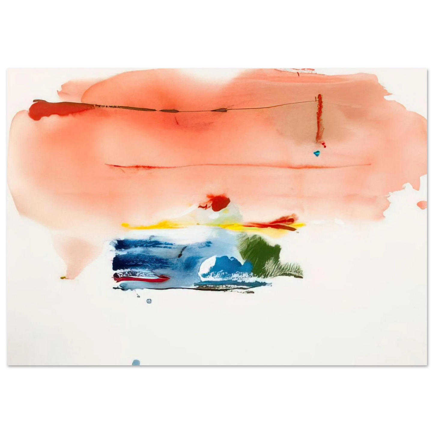 Helen Frankenthaler - Santa Fe II - 1986 Wall art - A1 (59.4 x 84.1 cm) - Fine Art Poster - -