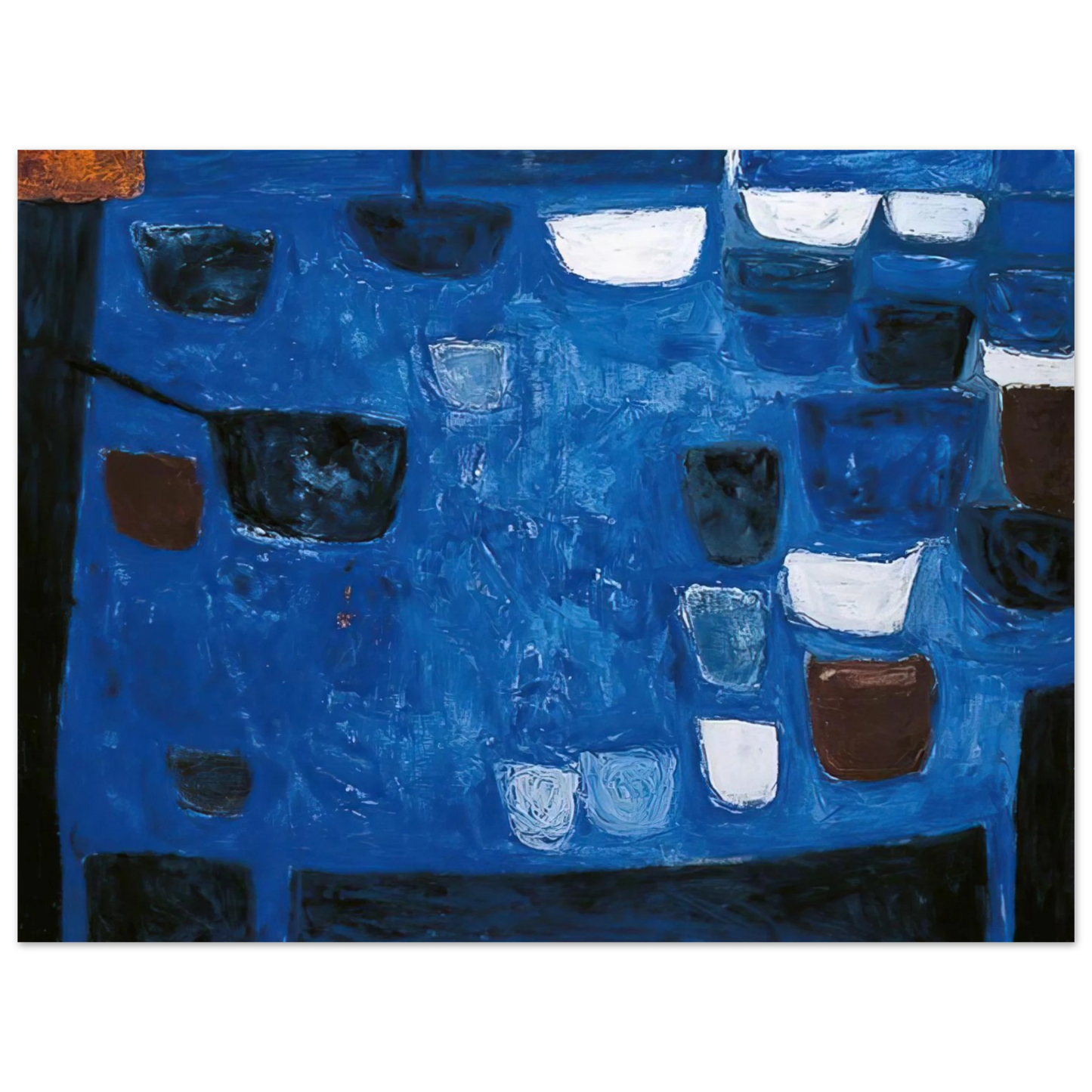 William Scott - Blue Still Life - 1957 Fine Art Poster - Default Title