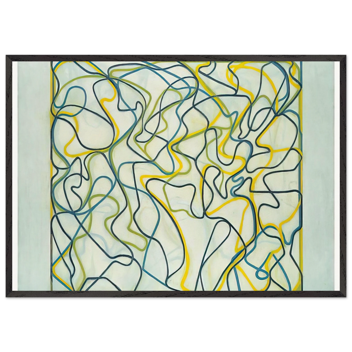 Third Letter - 2009 - Brice Marden 70x100 cm / 28x40 inches Framed Art Print – Black Wooden Frame