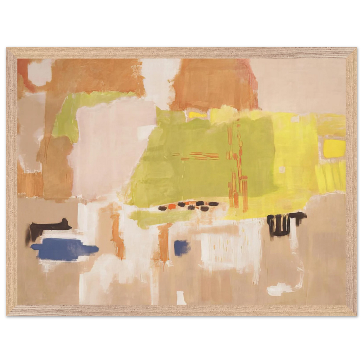 Mark Rothko - No.1 Untitled - 1948 Wall Art - 60x80 cm / 24x32 inches - Premium Wooden Framed Poster With Fine Art Paper - Wood frame