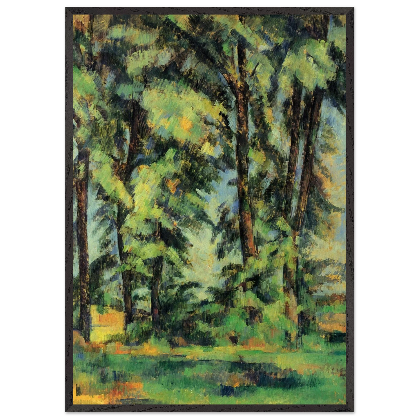 Large Trees at Jas de Bouffan - Paul Cezanne Framed Art Print – Black Wooden Frame - Default Title - -Framed Art Print