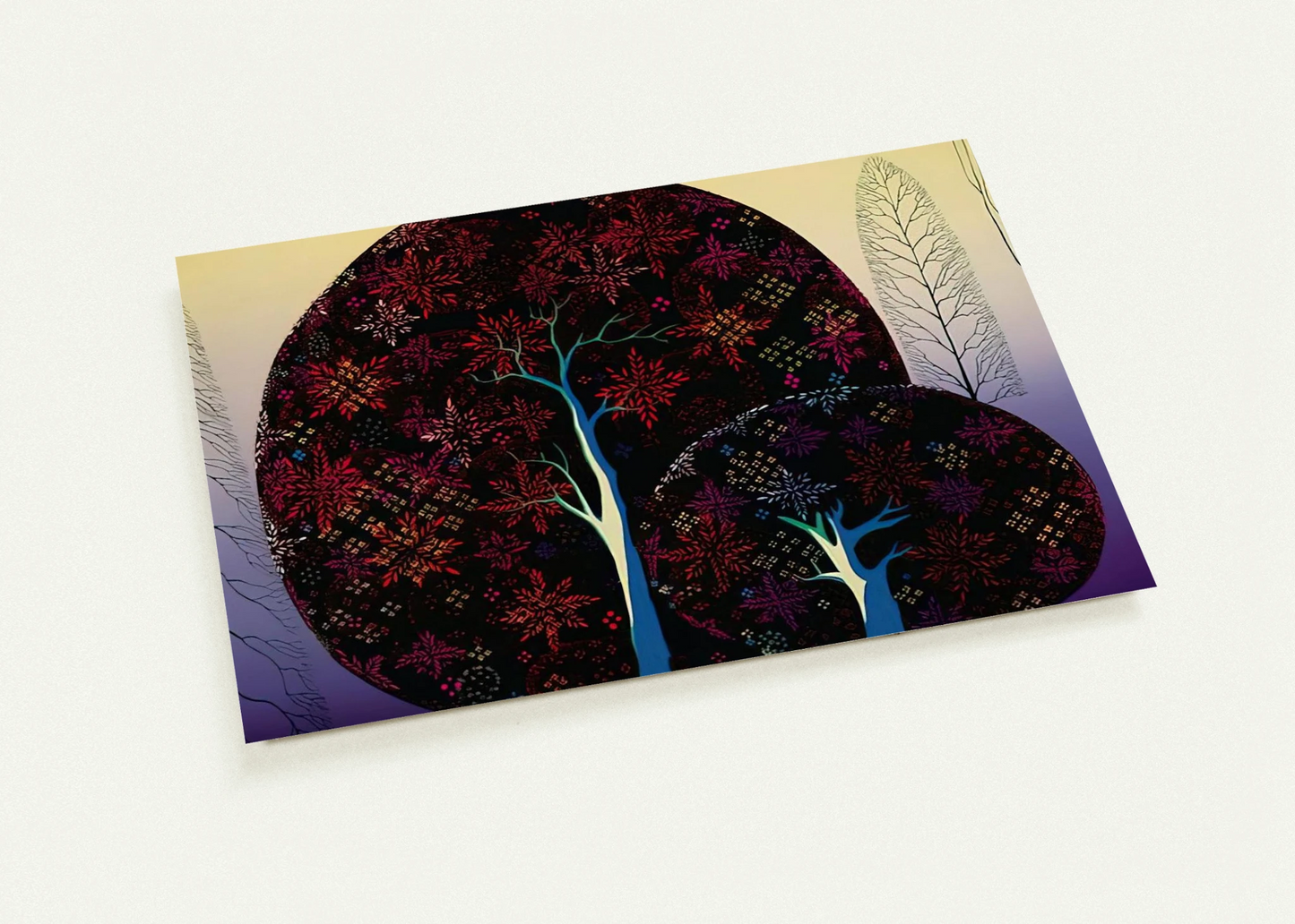 A Tree Poem By Eyvind Earle Pack of 10 Post Cards | Eyvind Earle Post Cards | A6 (10.5 x 14.8 cm) - 4.1 x 5.8 inches