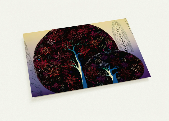 A Tree Poem By Eyvind Earle Pack of 10 Post Cards | Eyvind Earle Post Cards | A6 (10.5 x 14.8 cm) - 4.1 x 5.8 inches
