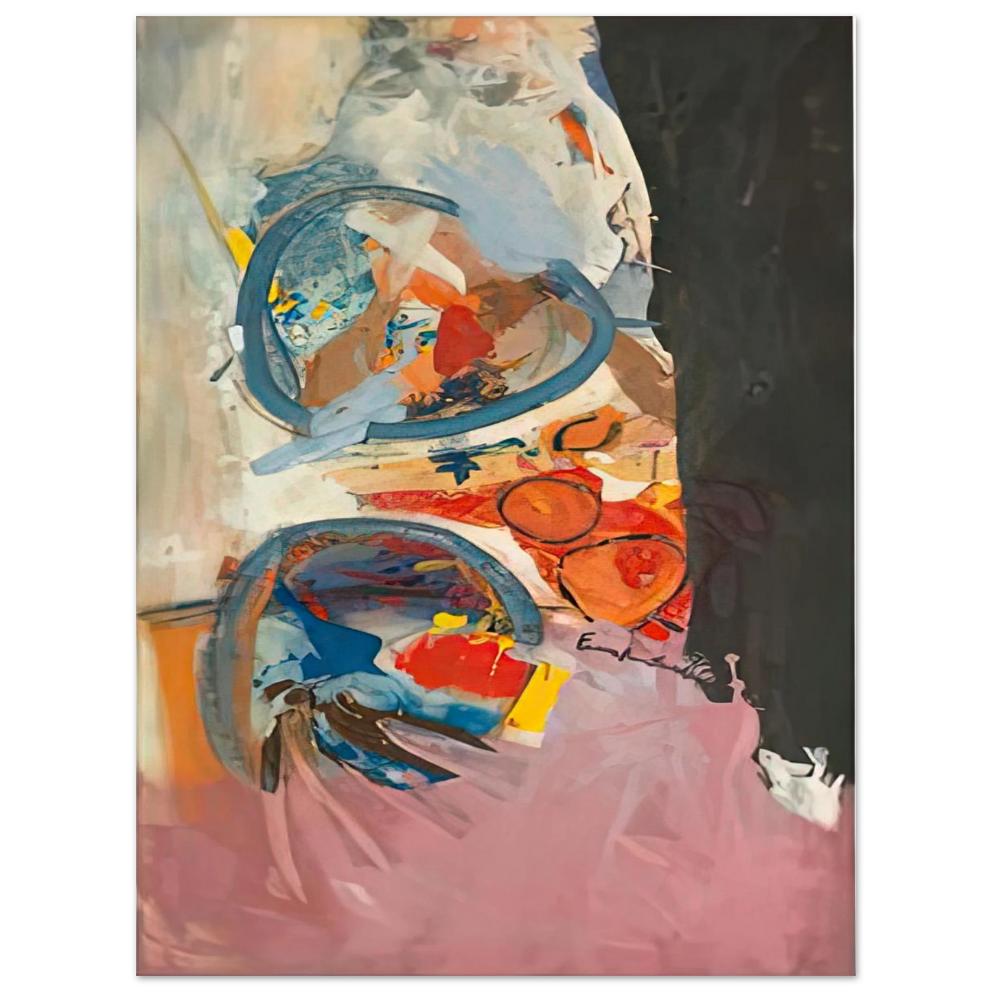 Helen Frankenthaler - Take Off, 1956- Wall Art - 60x80 cm / 24x32 inches - Premium Wooden Framed Poster With Fine Art Paper-canvas - Wood frame