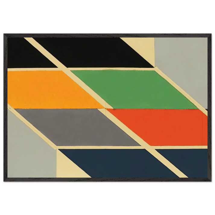 Big Bang Series - 1966 - Larry Zox 70x100 cm / 28x40 inches Framed Art Print – Black Wooden Frame