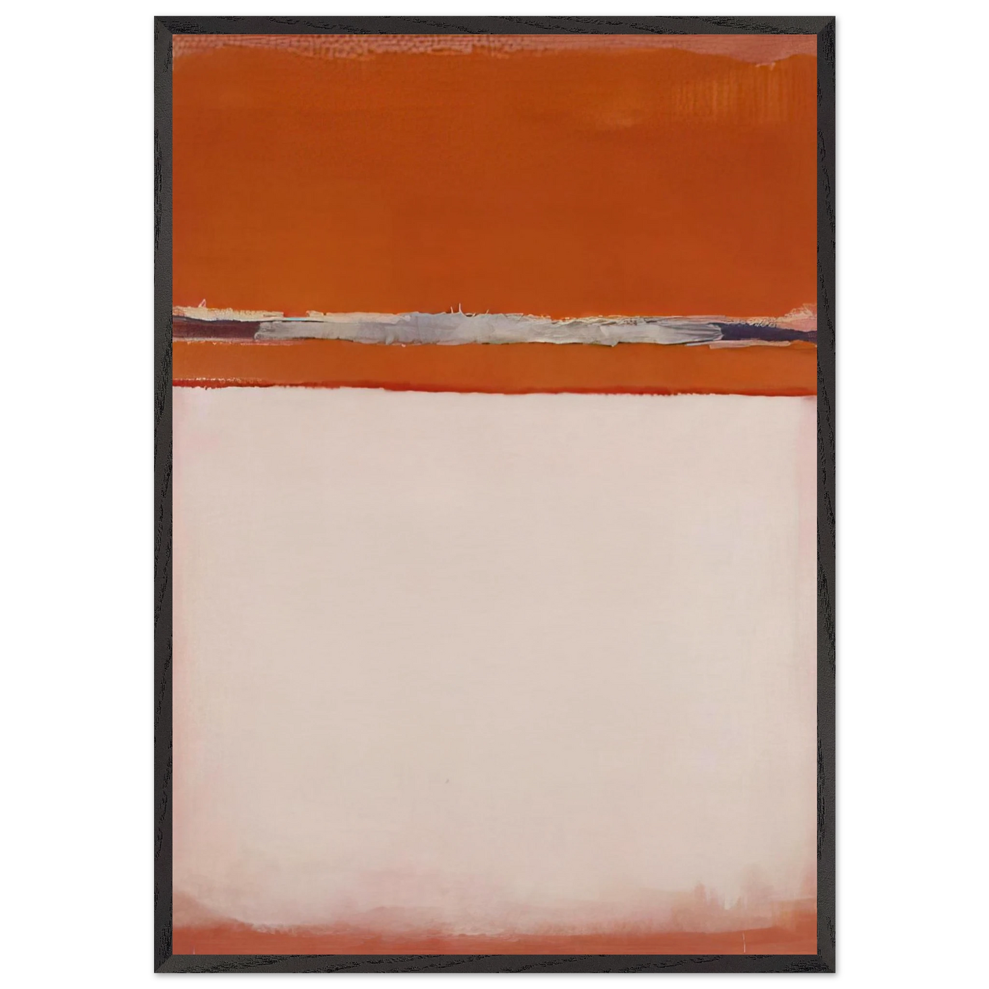 No18 - 1951 - Mark Rothko 70x100 cm / 28x40 inches Framed Art Print – Black Wooden Frame