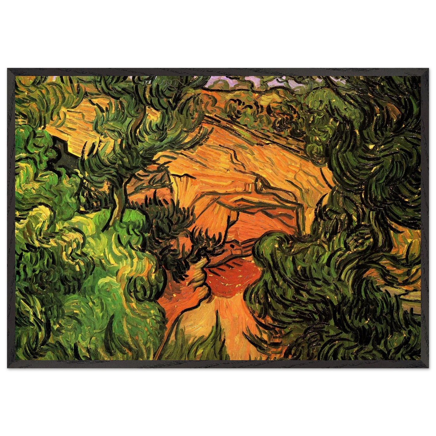 Entrance to a Quarry - Vincent van Gogh Framed Art Print – Black Wooden Frame - Default Title - -Framed Art Print