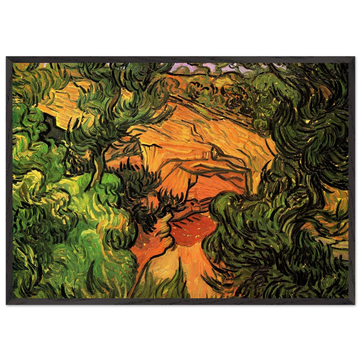 Entrance to a Quarry - Vincent van Gogh 70x100 cm / 28x40 inches Framed Art Print – Black Wooden Frame