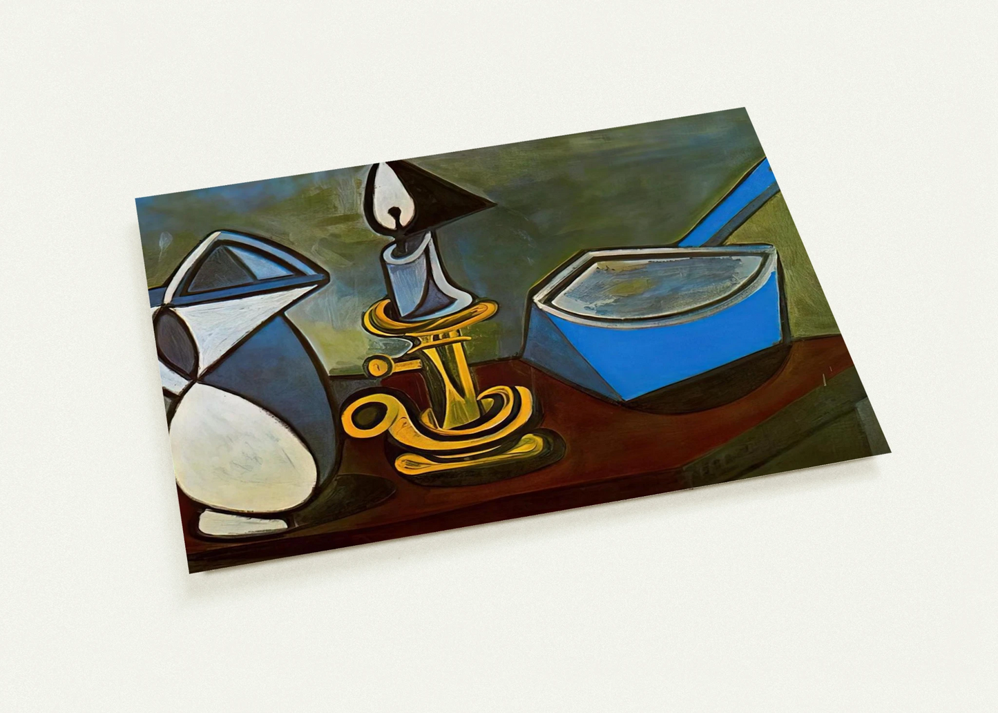 Jug, candle and enamel pan - 1945 By Pablo Picasso Pack of 10 Post Cards | Pablo Picasso Post Cards | A6 (10.5 x 14.8 cm) - 4.1 x 5.8 inches