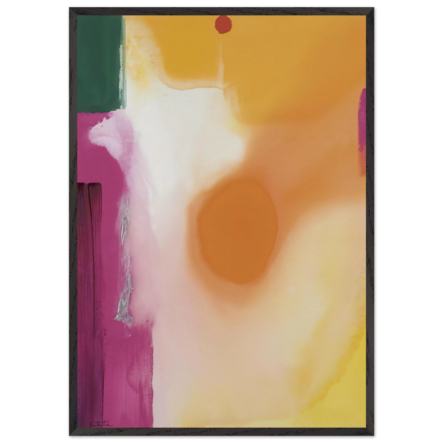 Bullseye - 1989 - Helen Frankenthaler 70x100 cm / 28x40 inches Framed Art Print – Black Wooden Frame