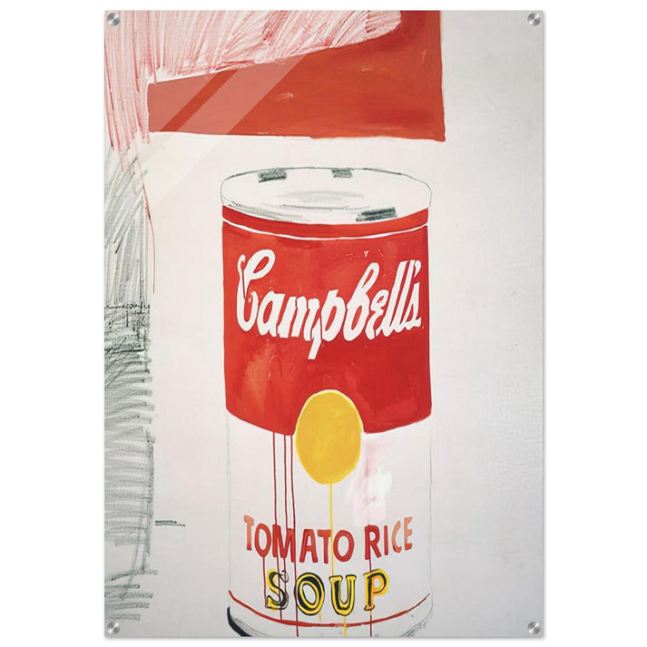 Campbell's Soup Can Tomato Rice - Andy Warhol Acrylic Print - 70x100 cm / 28x40″ inches