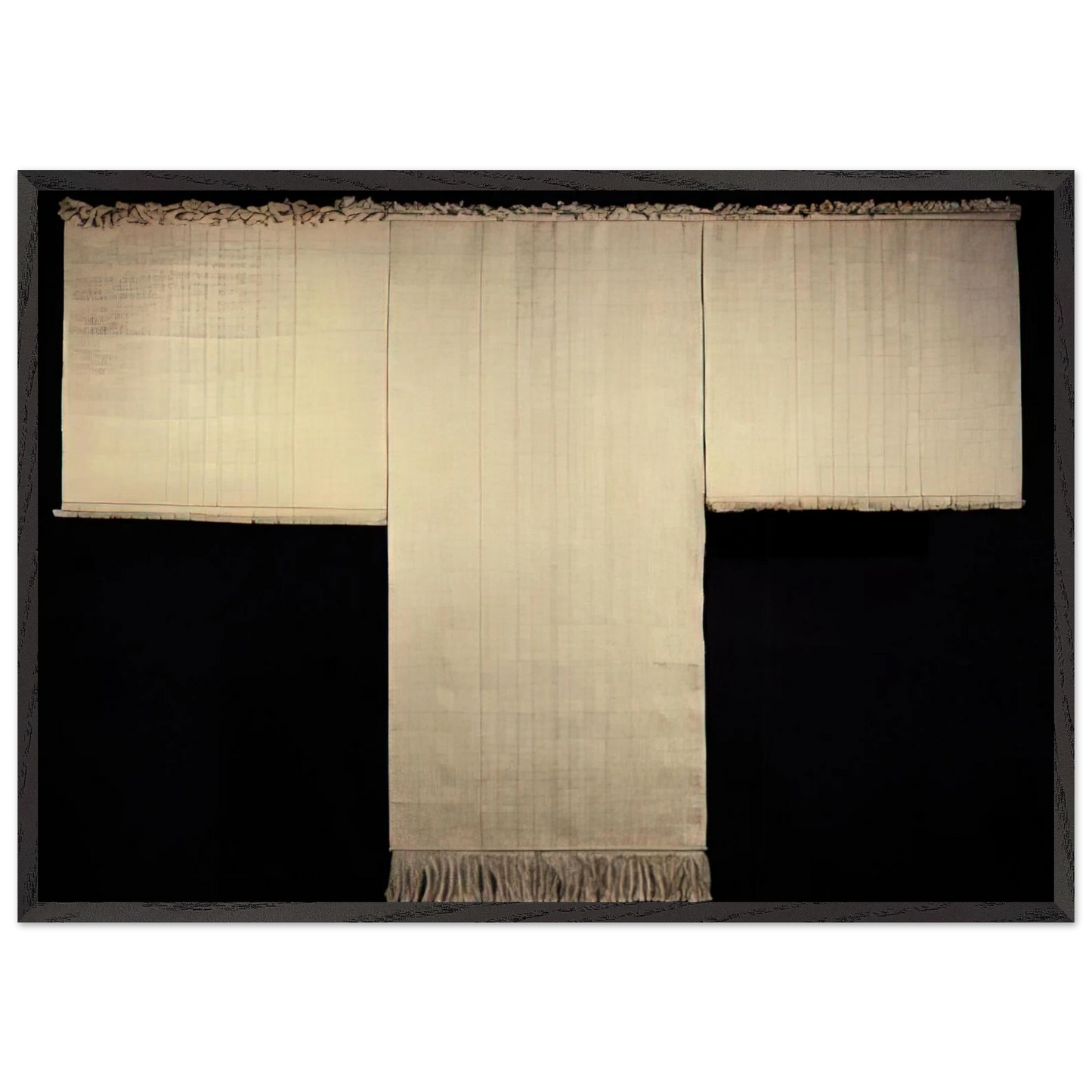 TAU 1974 - Lenore Tawney 70x100 cm / 28x40 inches Framed Art Print – Black Wooden Frame