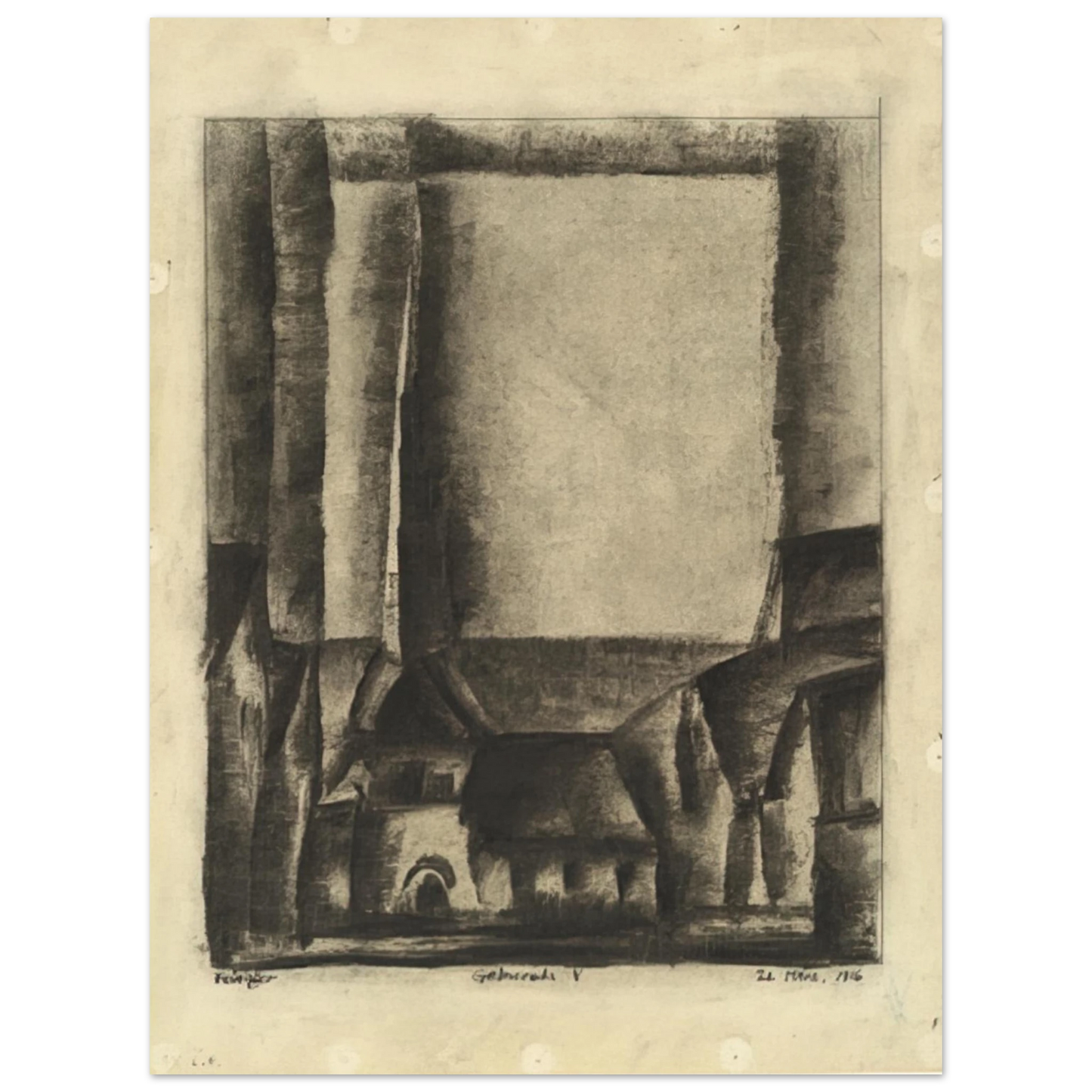 Lyonel Feininger - GELMERODA V 1916 Fine Art Poster - Default Title