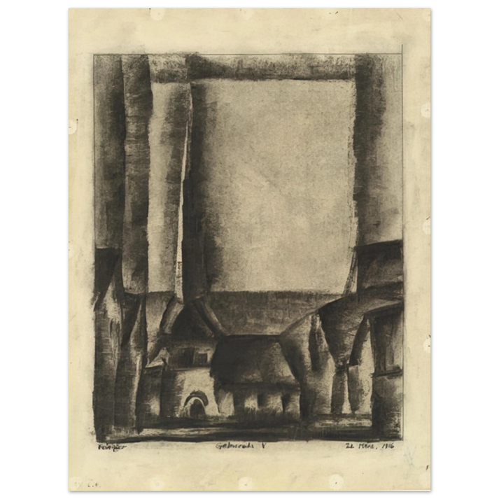 Lyonel Feininger - GELMERODA V 1916 75x100 cm / 30x40inches Fine Art Poster