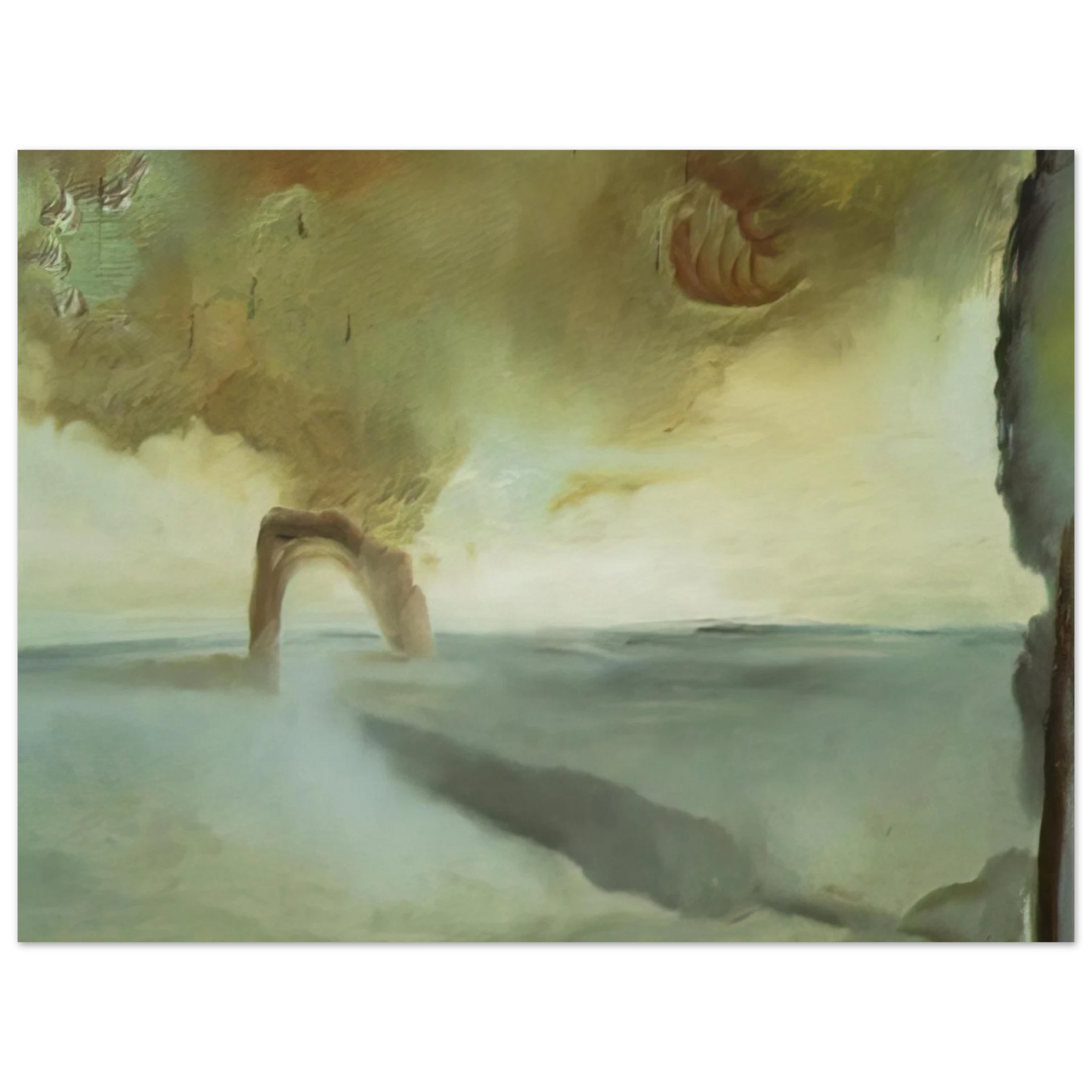 Salvador Dali - LANDSCAPE WITH ROCK IN THE SHAPE OF A TRIUMPHAL ARCH Fine Art Poster - Default Title