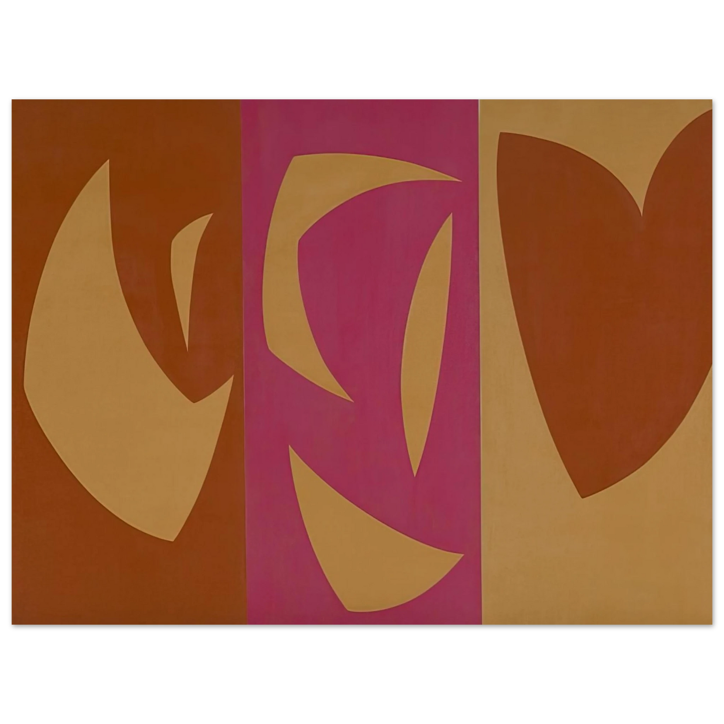 Fernand Leduc - Triptyque ocre-violet-rouge Fine Art Poster - Default Title