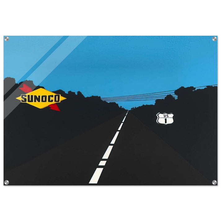 US Highway 1 - Pop Art - Allan D Arcangelo Acrylic Print - 70x100 cm / 28x40″ inches | Allan D Arcangelo Wall Art | Allan D Arcangelo Prints