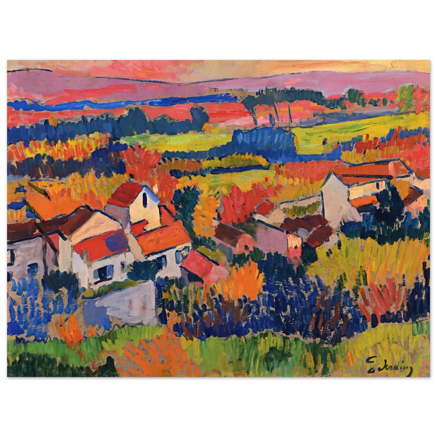 Andre Derain - LANDSCAPE NEAR CHATOU 1904 1 Fine Art Poster - Default Title