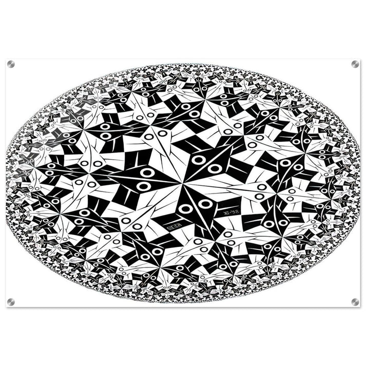CIRCLE LIMIT I - MC Escher Acrylic Print - 70x100 cm / 28x40″ inches | Maurits Cornelis Escher Prints