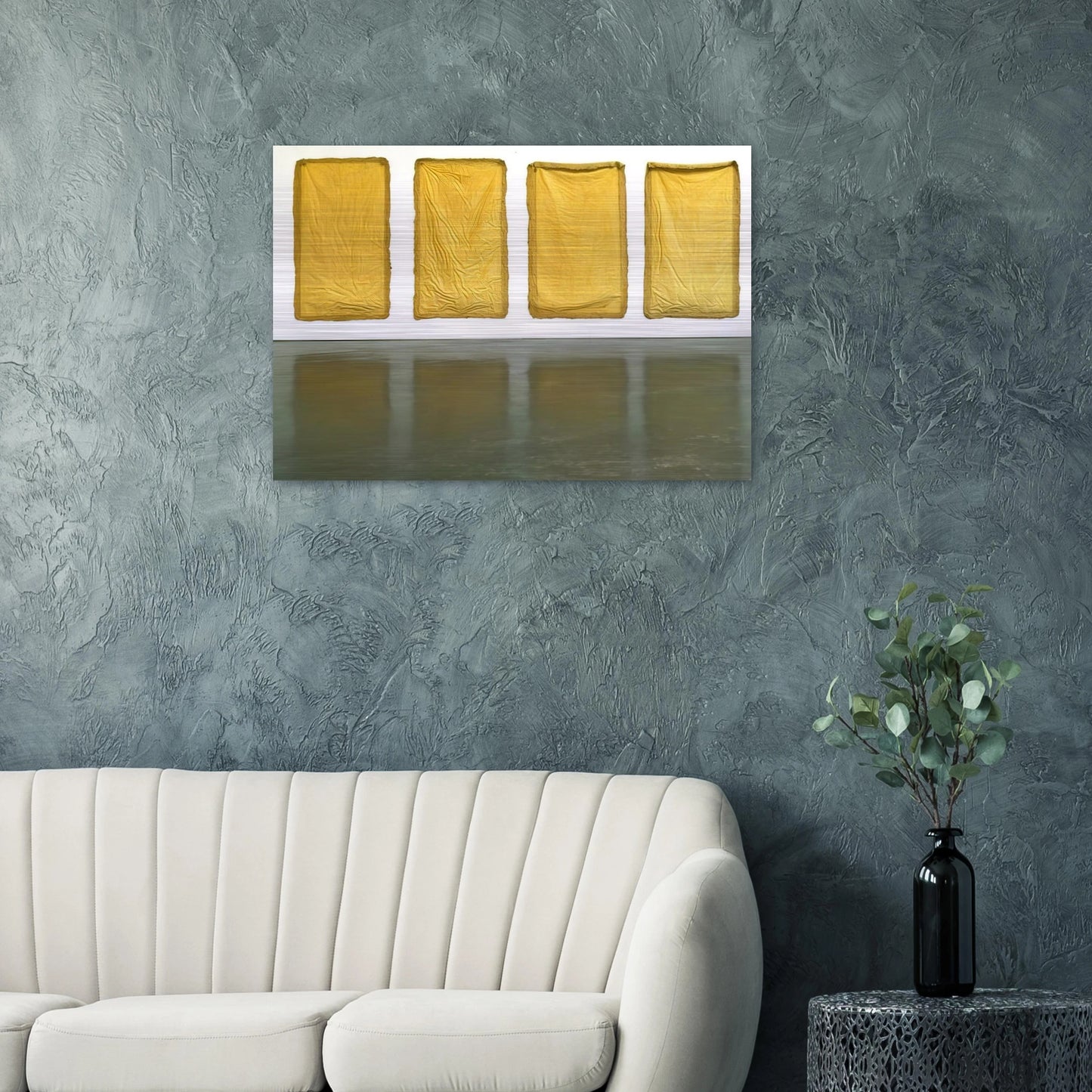 AUGHT 1968 - Eva Hesse Brushed Aluminum Print - 70x100 cm / 28x40 inches | Eva Hesse Aluminum Print | Eva Hesse Prints