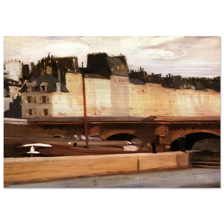 Écluse de la Monnaie - Edward Hopper Brushed Aluminum Print - 70x100 cm / 28x40 inches | Edward Hopper Aluminum Print | Edward Hopper Prints