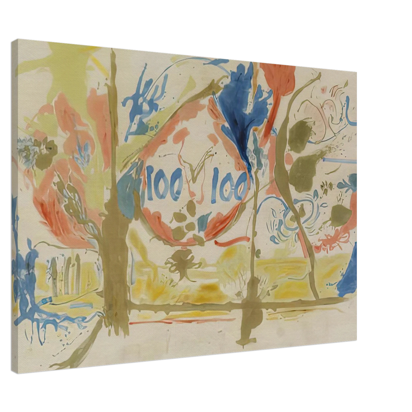 Helen Frankenthaler - Eden, 1956- Wall Art - 28x40 inches / 70x70 cm - Canvas (Imperial) - -