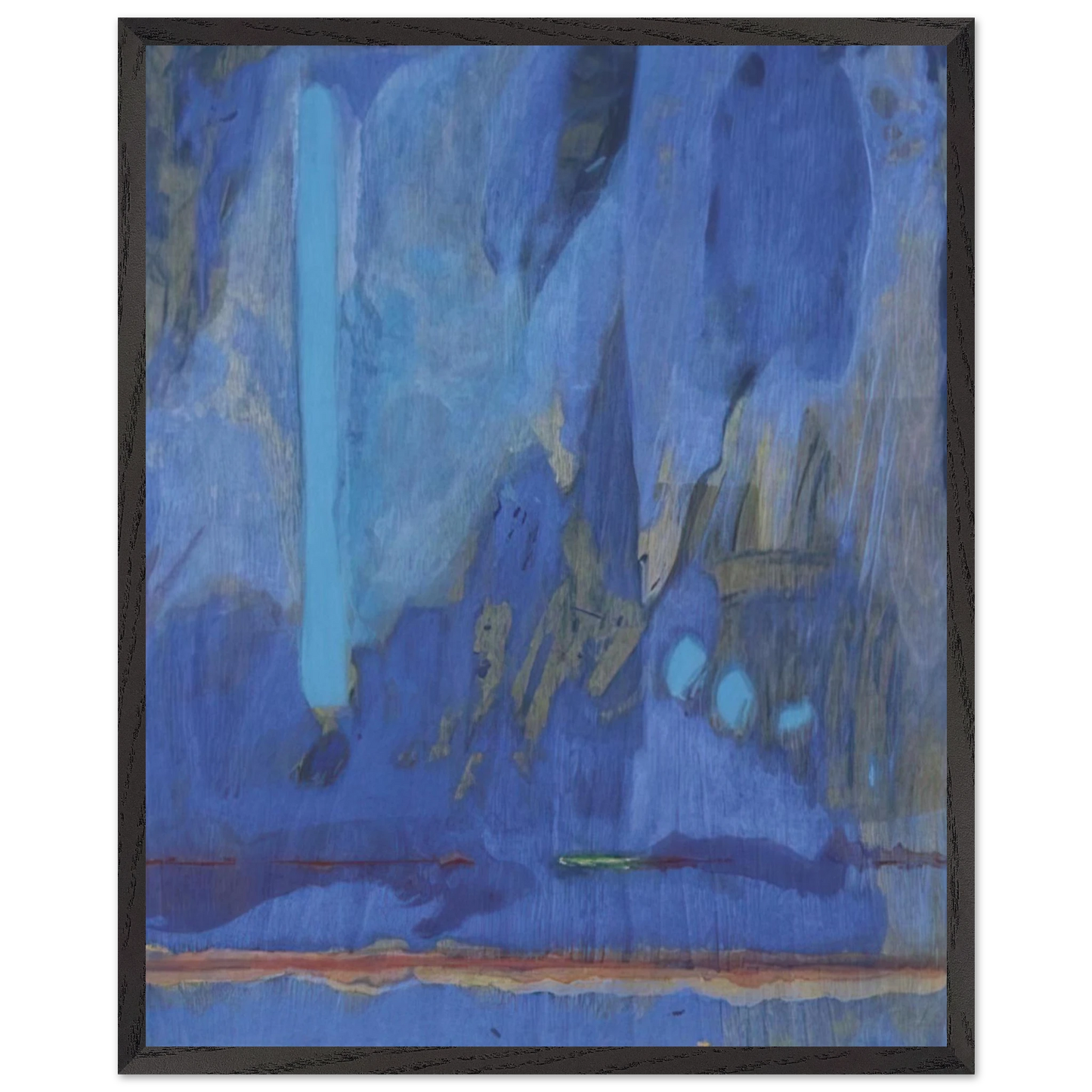 Helen Frankenthaler - Tales of Genji III - 1998 Wall art - 21x29.7 cm / 8x12" - Premium Wooden Framed Poster With Fine Art Paper - Wood frame