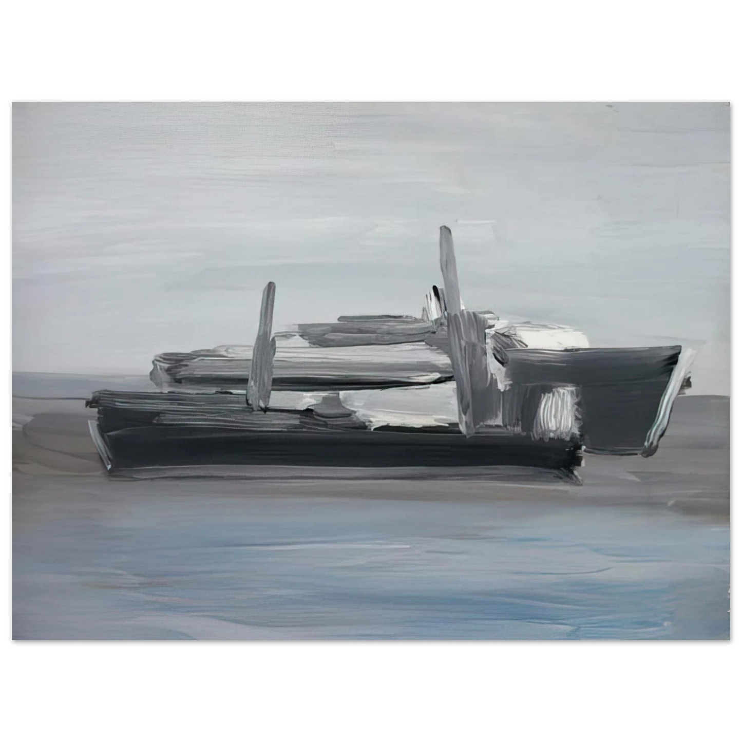 Nicolas de Stael - Marine - Lyrical Abstraction Fine Art Poster - 13x18 cm / 5x7 inches