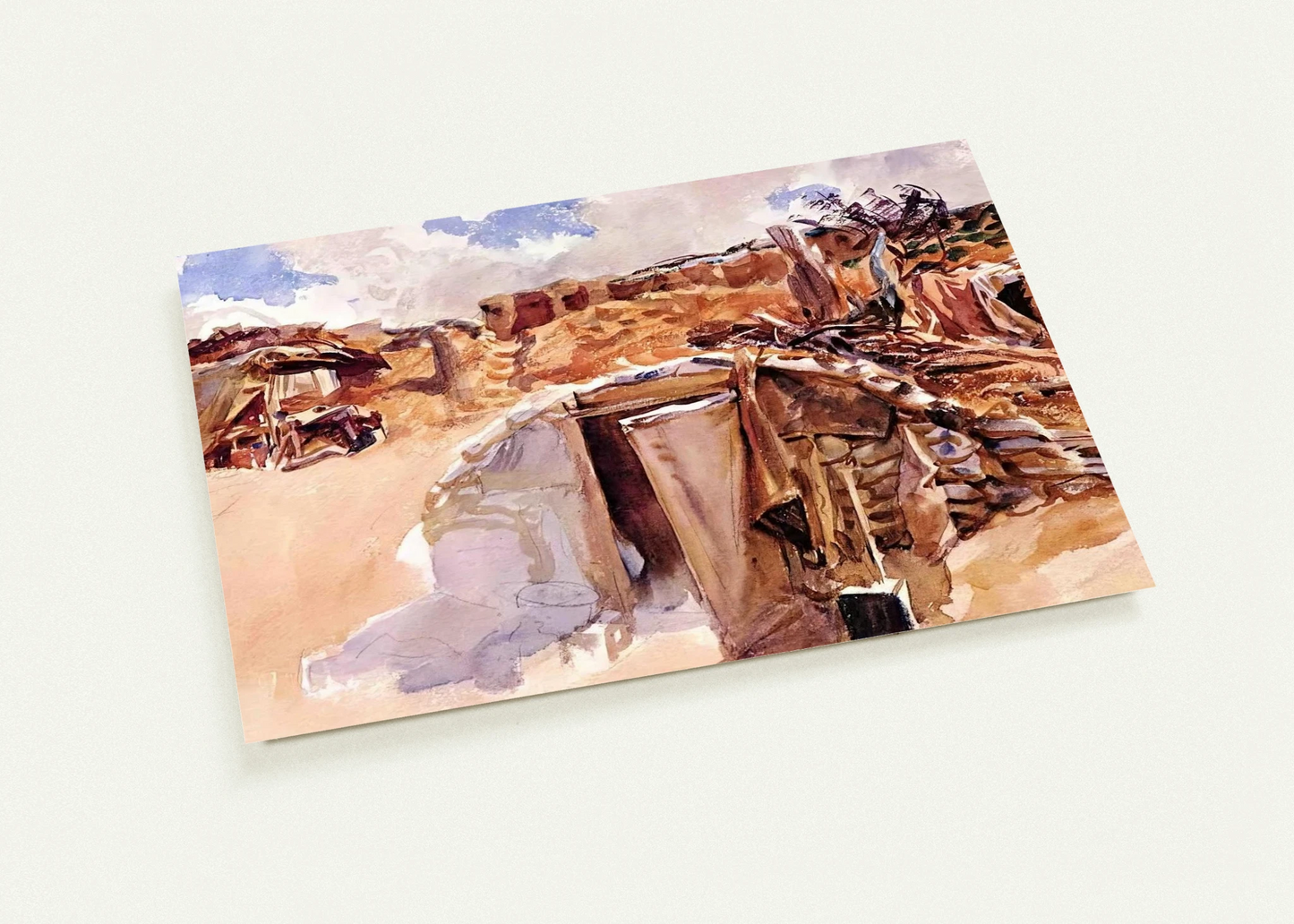 Dugout By John Singer Sargent Pack of 10 Post Cards | John Singer Sargent Post Cards | A6 (10.5 x 14.8 cm) - 4.1 x 5.8 inches