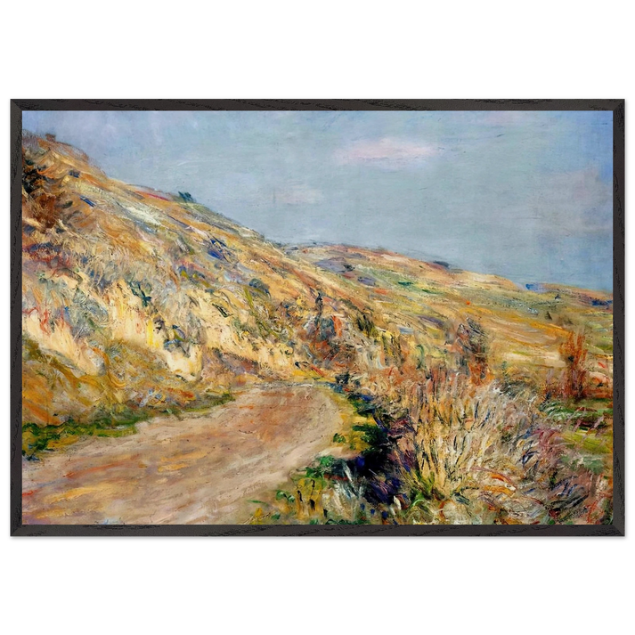 The Road to Giverny - claude monet 70x100 cm / 28x40 inches Framed Art Print – Black Wooden Frame