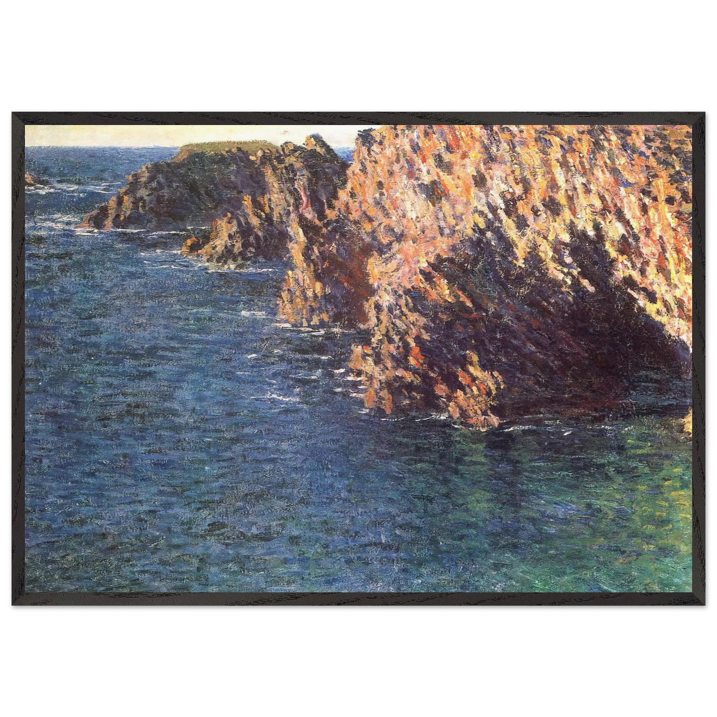 The Grotto of Port-Domois - claude monet Framed Art Print – Black Wooden Frame - Default Title - -Framed Art Print