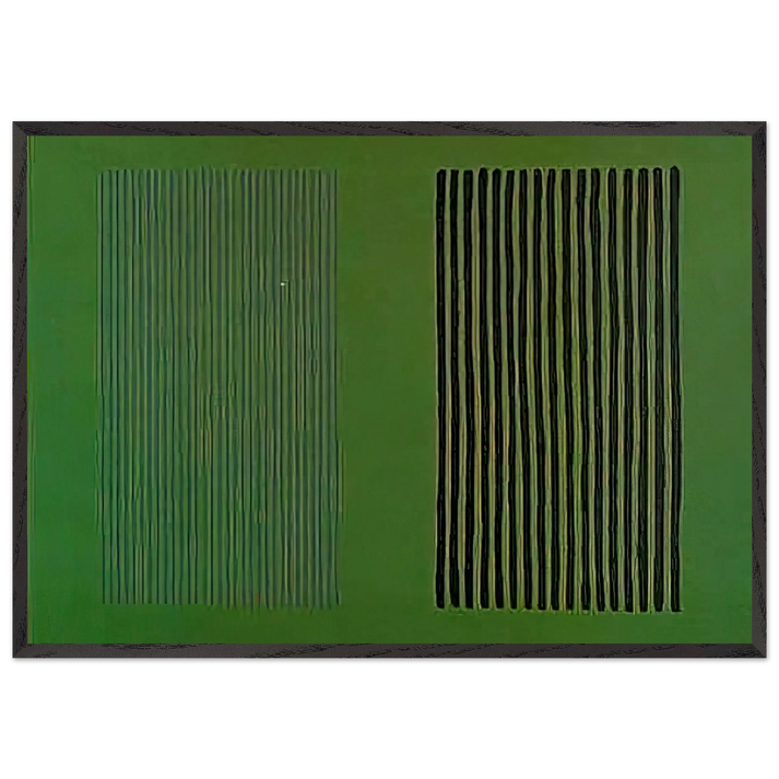 Green Giant - 1980 - Gene Davis 70x100 cm / 28x40 inches Framed Art Print – Black Wooden Frame