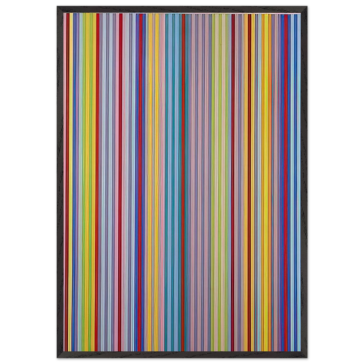 Battle for Grownups - 1970 - Gene Davis 70x100 cm / 28x40 inches Framed Art Print – Black Wooden Frame