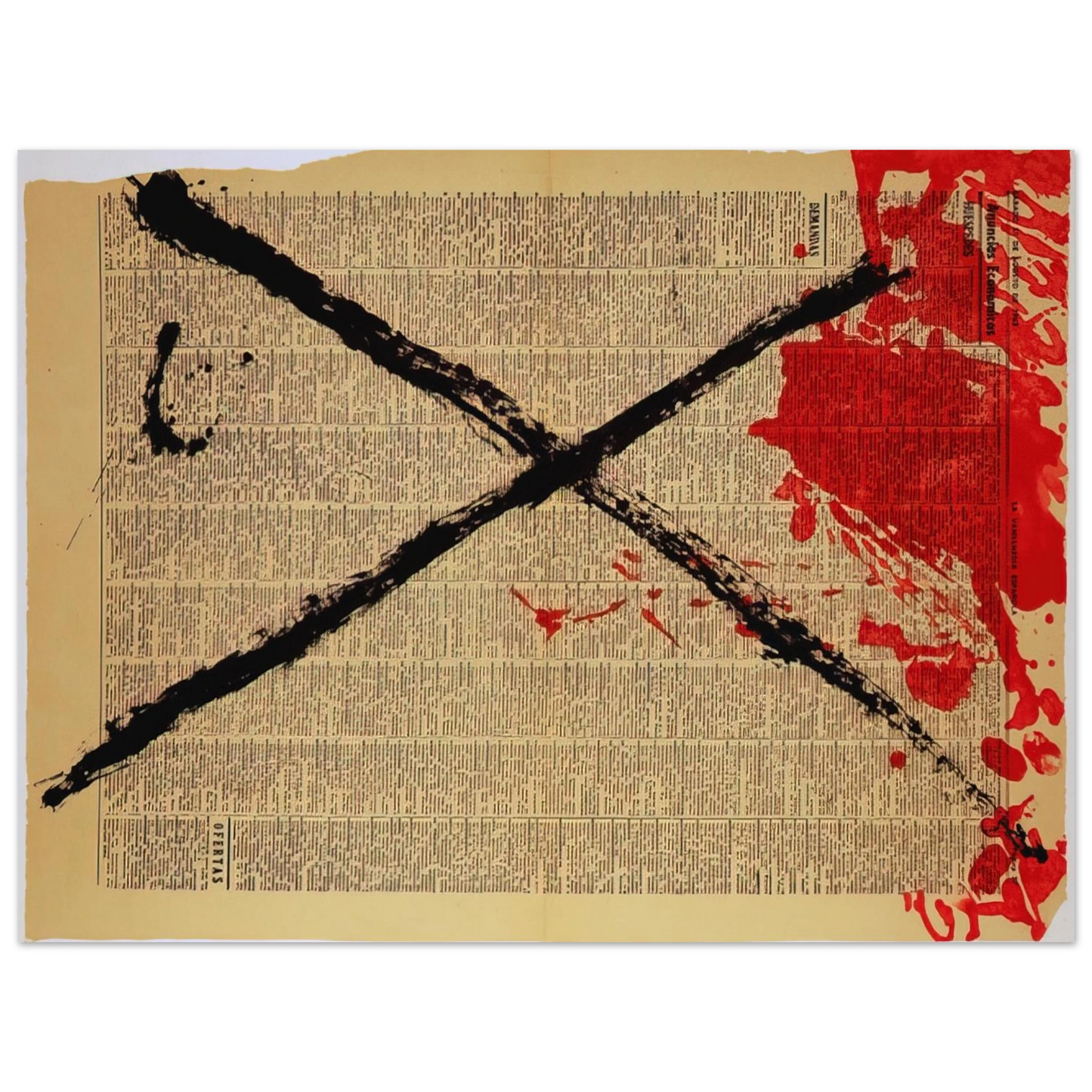 Antoni Tapies - JOURNAL 1968 Fine Art Poster - Default Title