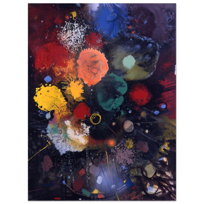 Gebre Kristos Desta - Flowers No. 5 - 1975 75x100 cm / 30x40inches Fine Art Poster