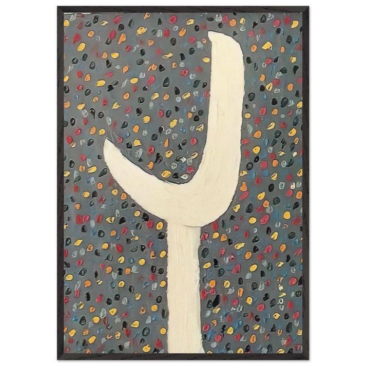 Tab Tied to the Moon Film - 1957 - Forrest Bess 70x100 cm / 28x40 inches Framed Art Print – Black Wooden Frame