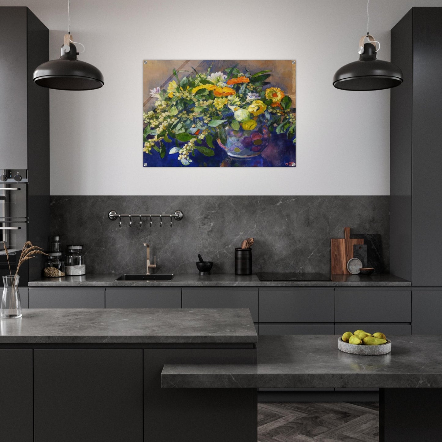 VASE OF FLOWERS 1923 - Theo van Rysselberghe Acrylic Print - 70x100 cm / 28x40″ inches