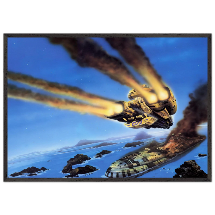 Chris Foss N10 - Chris Foss 70x100 cm / 28x40 inches Framed Art Print – Black Wooden Frame
