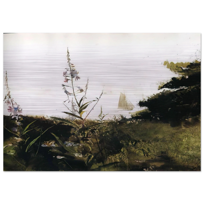 UNDER SAIL - Andrew Wyeth Brushed Aluminum Print - 70x100 cm / 28x40 inches | Andrew Wyeth Aluminum Print | Andrew Wyeth Prints