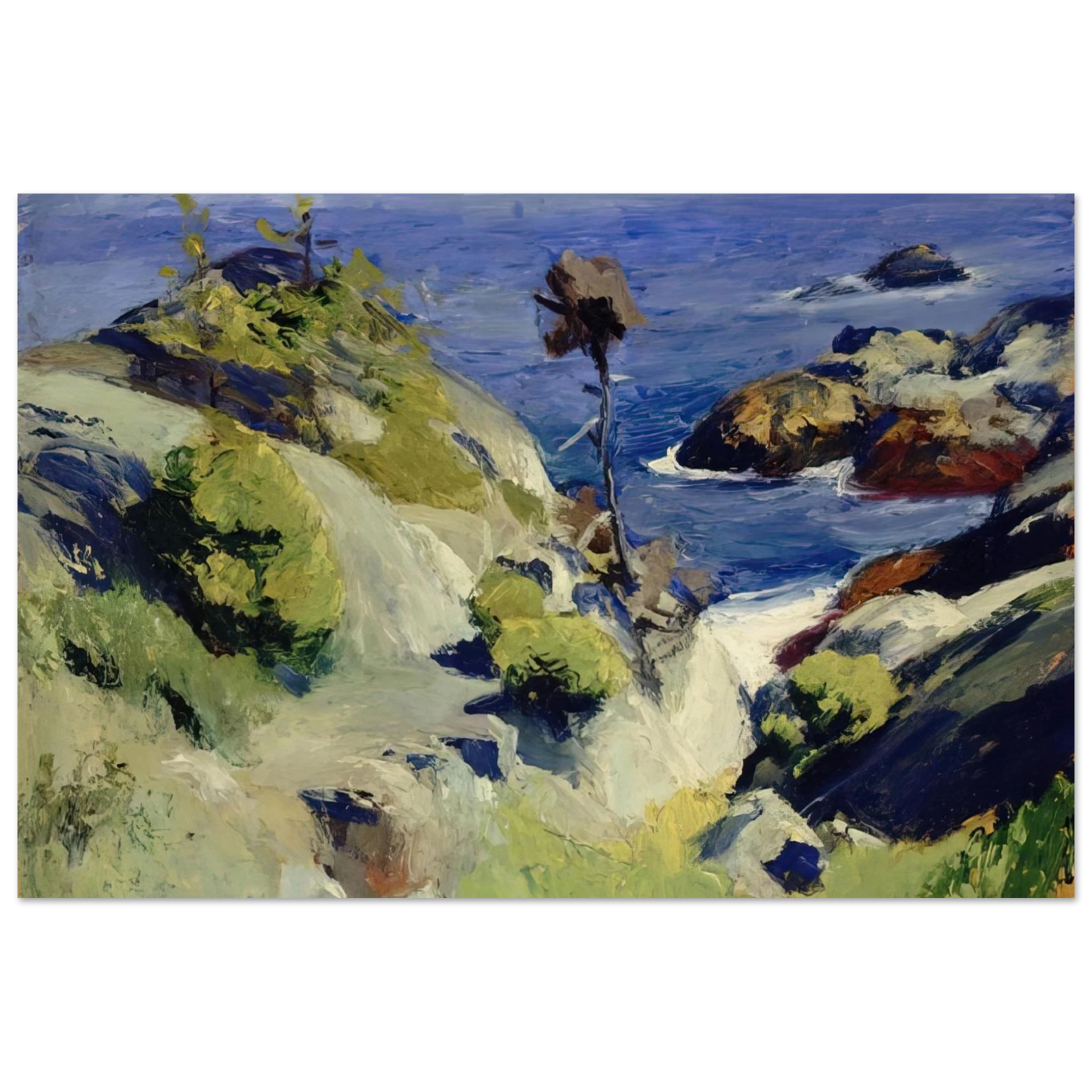 Edward Hopper - Monhegan Landscape Fine Art Poster - 40x60 cm / 16x24 inches