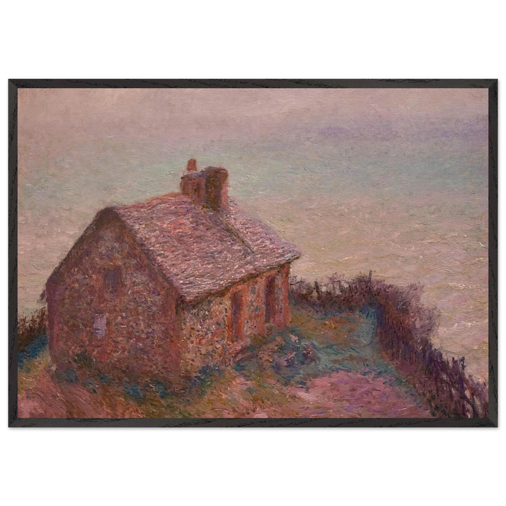 Customs House at Varengaville - claude monet 70x100 cm / 28x40 inches Framed Art Print – Black Wooden Frame