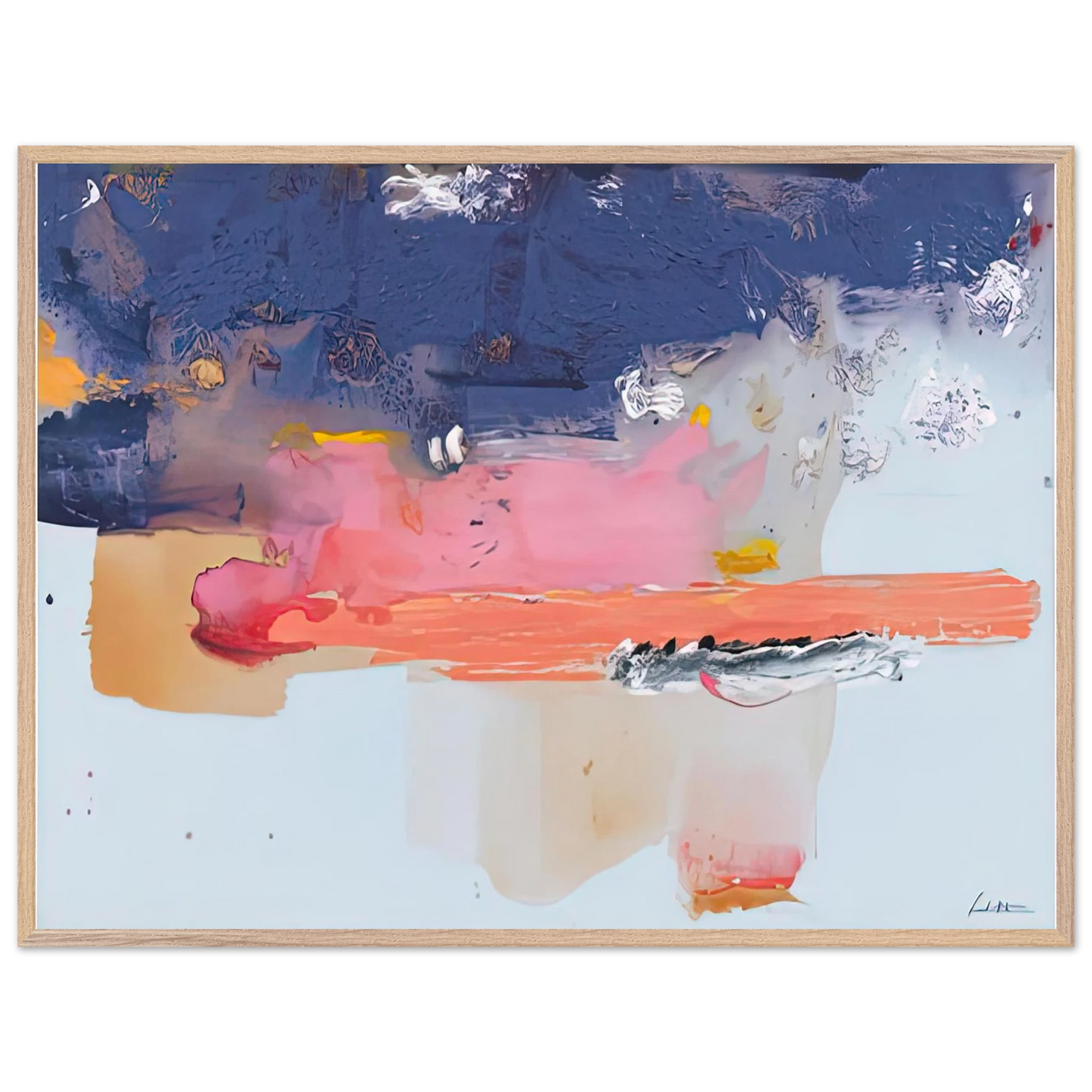 Helen Frankenthaler - Western Roadmap, 1991- Wall Art - 21x29.7 cm / 8x12" - Premium Wooden Framed Poster With Fine Art Paper - Wood frame