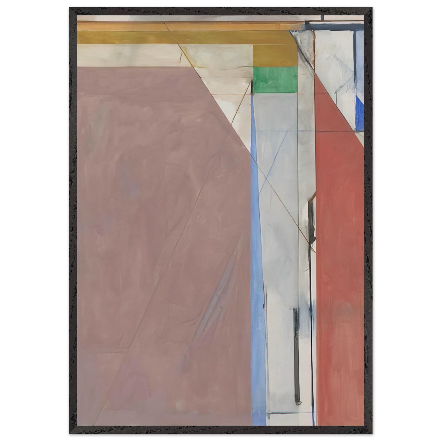 Ocean Park 70 - Richard Diebenkorn 70x100 cm / 28x40 inches Framed Art Print – Black Wooden Frame