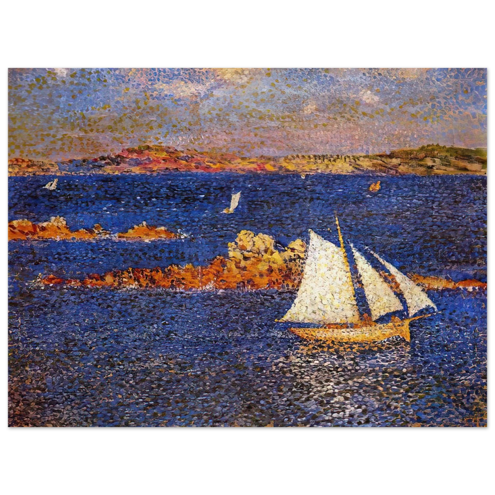 Theo van Rysselberghe - NEAR THE ROCKS OF PER KIRIDEC 1889 75x100 cm / 30x40inches Fine Art Poster