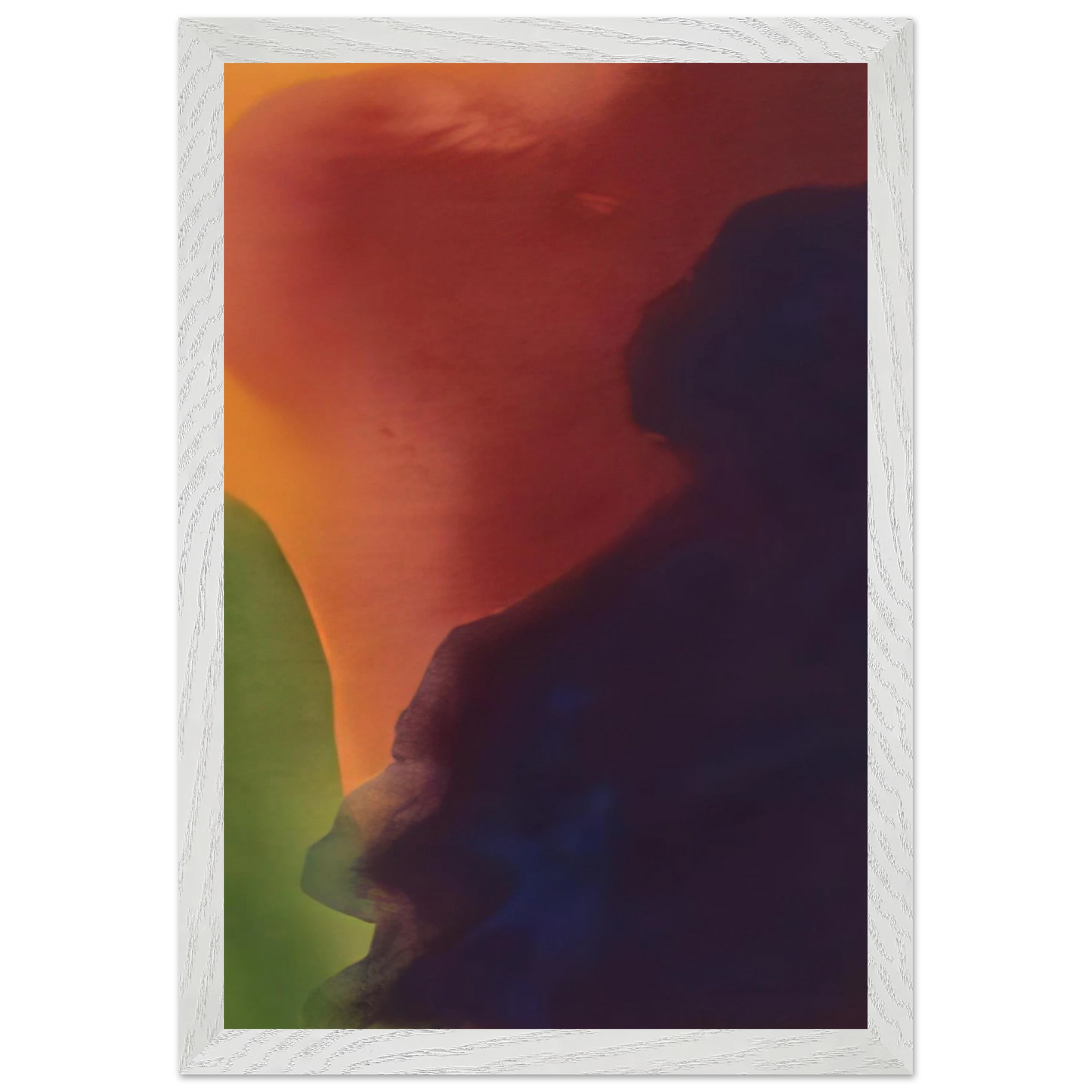 Helen Frankenthaler - Blue Atmosphere III - 1963 Wall art - A2 (42 x 59.4 cm) - Premium Wooden Framed Poster With Fine Art Paper - Black frame