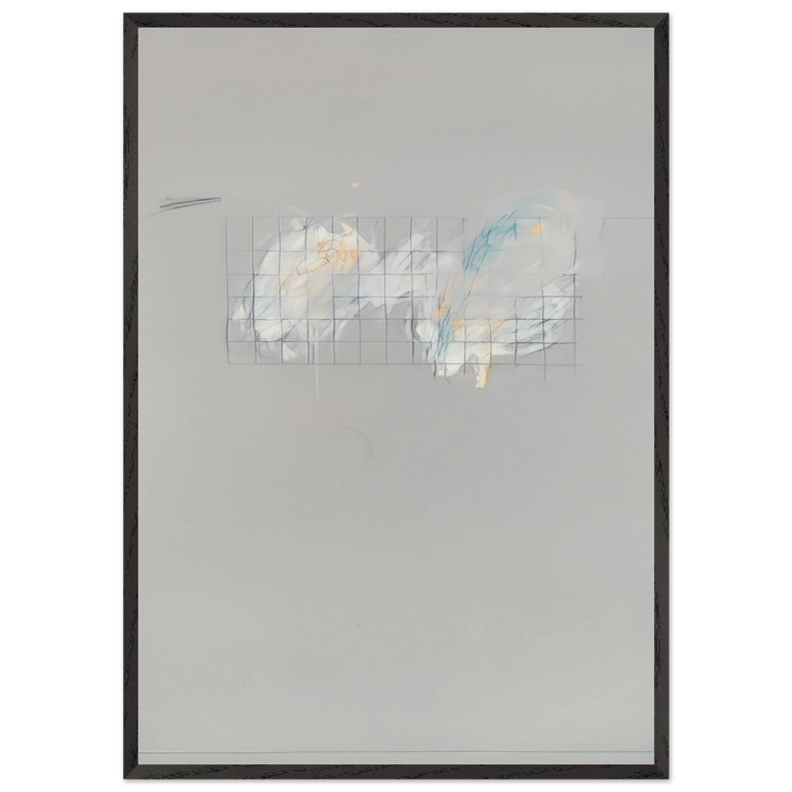 Nine Discourses on Commodus Part I - Cy Twombly 70x100 cm / 28x40 inches Framed Art Print – Black Wooden Frame