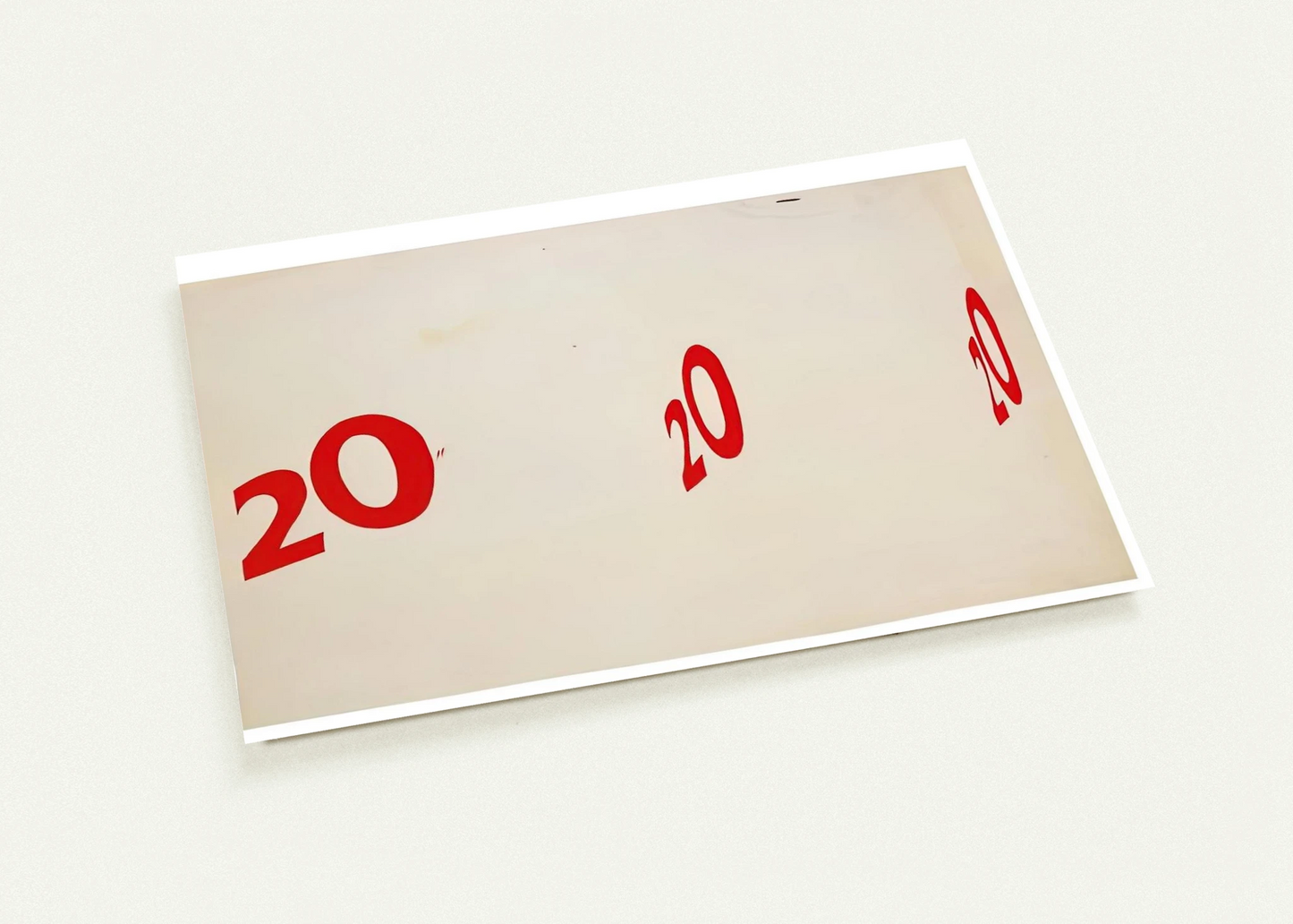 20 20 20 1962 By Edward Ruscha Pack of 10 Post Cards | Edward Ruscha Post Cards | A6 (10.5 x 14.8 cm) - 4.1 x 5.8 inches