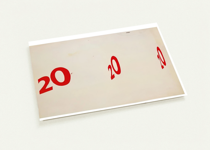 20 20 20 1962 By Edward Ruscha Pack of 10 Post Cards | Edward Ruscha Post Cards | A6 (10.5 x 14.8 cm) - 4.1 x 5.8 inches