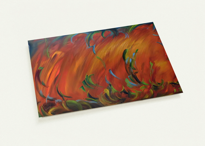 Evening By Konrad Zuse Pack of 10 Post Cards | Konrad Zuse Post Cards | A6 (10.5 x 14.8 cm) - 4.1 x 5.8 inches